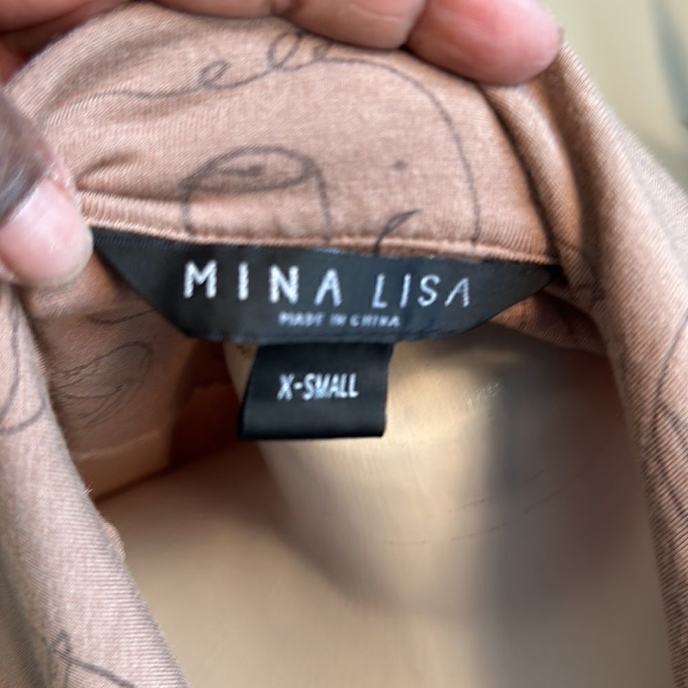 Mina Lisa Modal Sleep Button Down in Muse Set XS/S - Picture 6 of 10